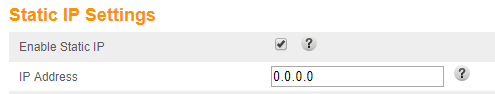 Arris Static IP