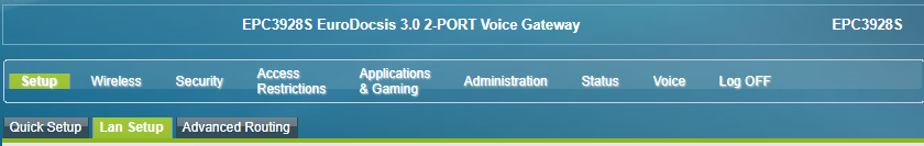 LAN Setup CISCO