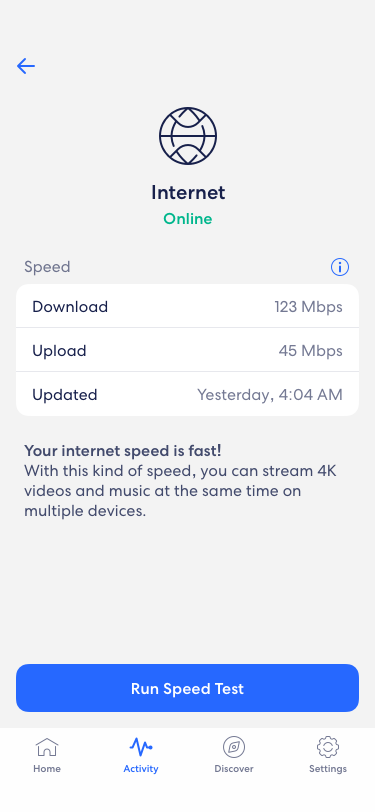 eero internet speed details